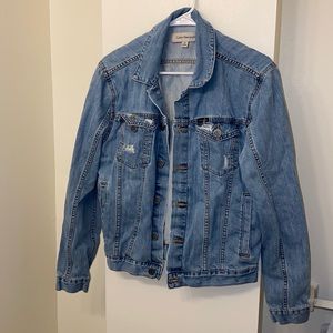 Calvin Klein distressed denim jacket